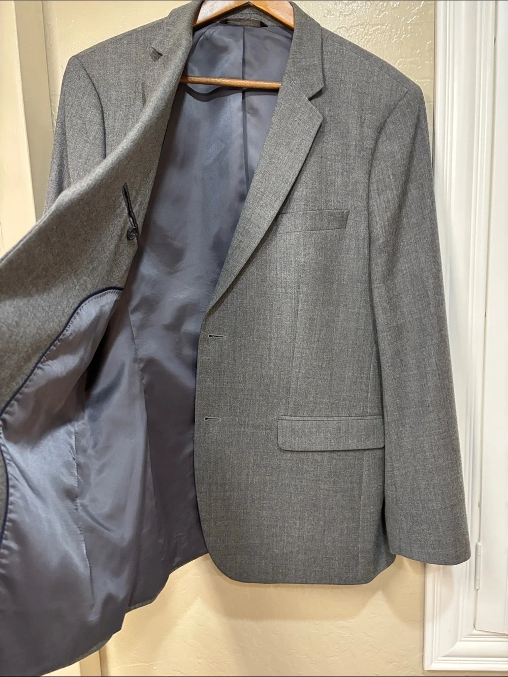 Banana Republic Men's Gray Single-Breasted Blazer - Classic Tailored 44R